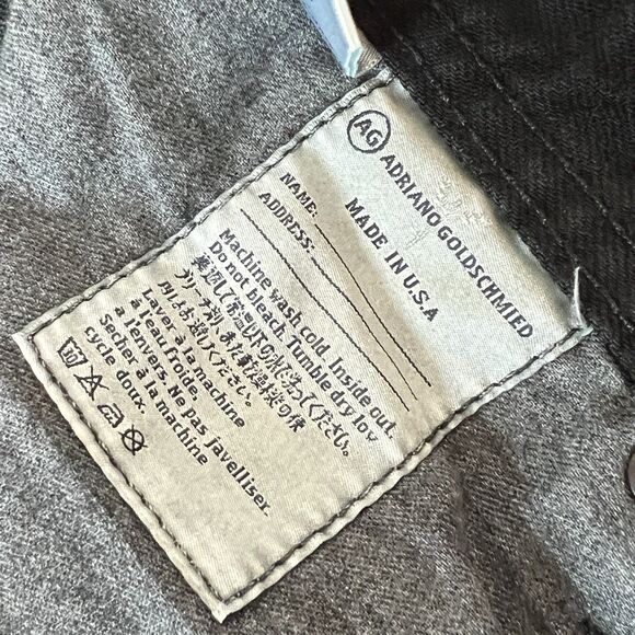 AG Adriano Goldschmied Jeans Mens 36x34 Black The Matchbox Slim Straight Leg - Picture 7 of 12